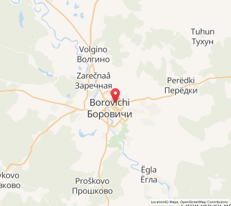 Map of Borovitchi, Novgorod Oblast