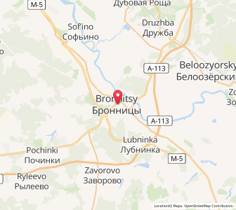Map of Bronnitsy, Moscow Oblast