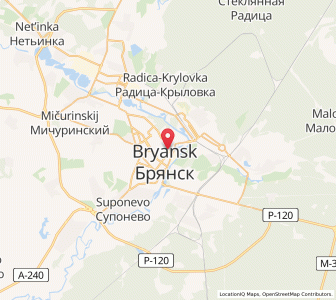 Map of Briansk, Bryansk Oblast