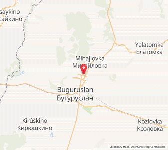 Map of Bougourouslan, Orenburg Oblast