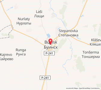Map of Bouïnsk, Tatarstan Republic