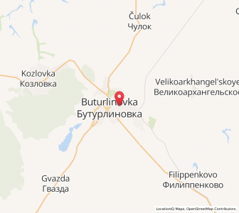 Map of Boutourlinovka, Voronezh Oblast
