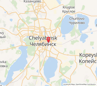 Map of Tcheliabinsk, Chelyabinsk