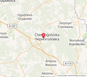 Map of Tchernogolovka, Moscow Oblast