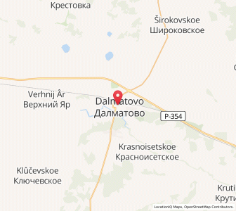 Map of Dalmatovo, Kurgan Oblast