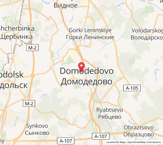 Map of Domodedovo, Moscow Oblast