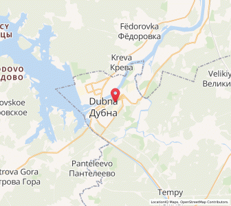 Map of Doubna, Moscow Oblast