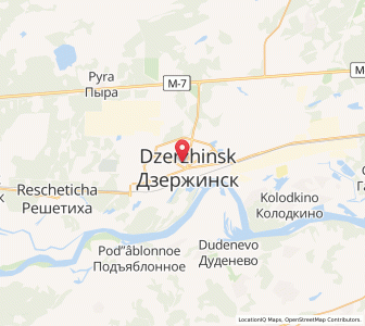 Map of Dzerjinsk, Nizhny Novgorod Oblast
