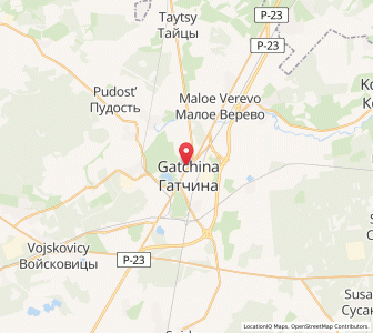 Map of Gatchina, Leningradskaya Oblast'