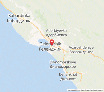 Map of Guelendjik, Krasnodar Krai