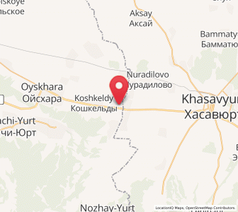 Map of Gerzel’-Aul, Chechnya