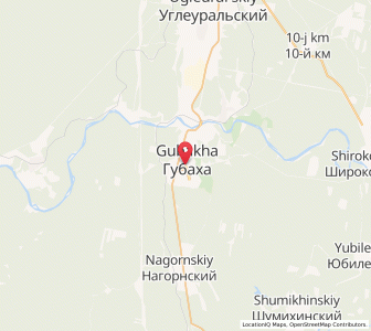Map of Goubakha, Perm Krai