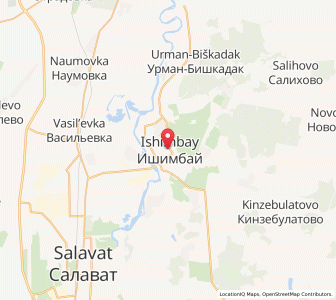 Map of Ishimbay, Bashkortostan Republic