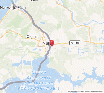 Map of Ivangorod, Leningradskaya Oblast'