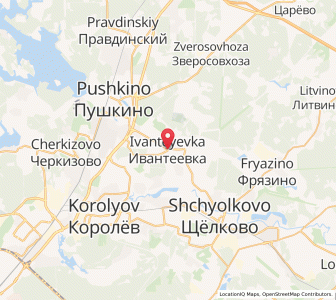Map of Ivanteyevka, Moscow Oblast