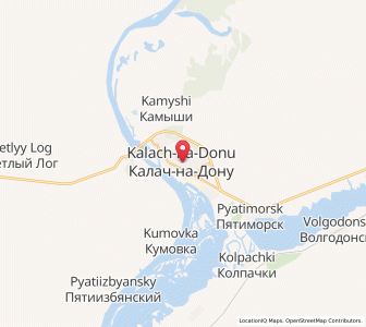 Map of Kalatch-na-Donou, Volgograd Oblast
