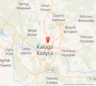 Map of Kalouga, Kaluga Oblast