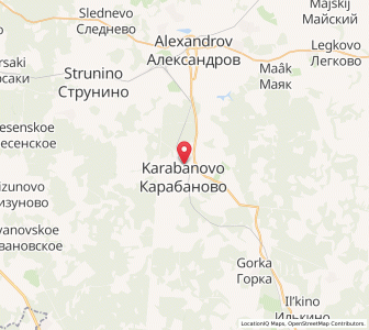 Map of Karabanovo, Vladimir Oblast