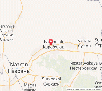 Map of Karaboulak, Ingushetiya Republic