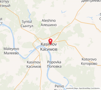 Map of Kassimov, Ryazan Oblast