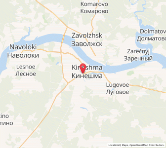 Map of Kinechma, Ivanovo Oblast