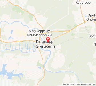 Map of Kinguissepp, Leningradskaya Oblast'
