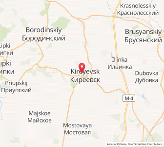 Map of Kireïevsk, Tula Oblast