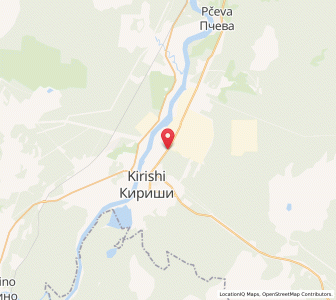 Map of Kirichi, Leningradskaya Oblast'