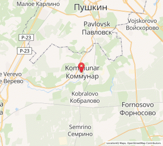 Map of Kommounar, Leningradskaya Oblast'