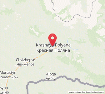 Map of Krasnaïa Poliana, Krasnodar Krai