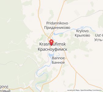 Map of Krasnooufimsk, Sverdlovsk Oblast