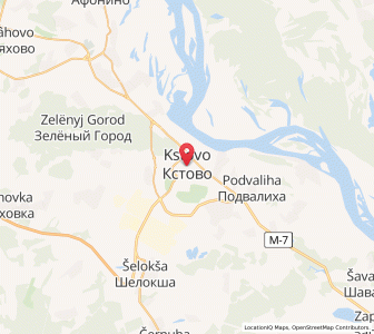 Map of Kstovo, Nizhny Novgorod Oblast