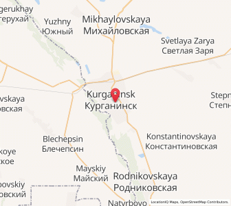 Map of Kourganinsk, Krasnodar Krai