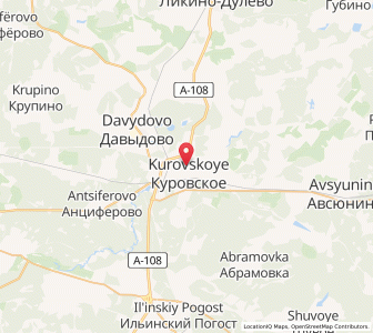Map of Kourovskoïe, Moscow Oblast
