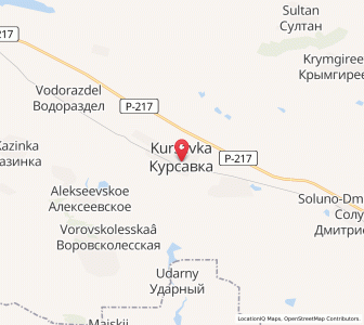 Map of Kursavka, Stavropol Kray