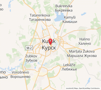 Map of Koursk, Kursk Oblast