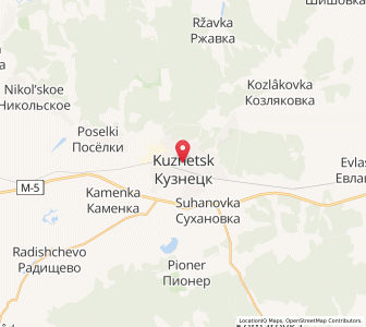 Map of Kouznetsk, Penza Oblast