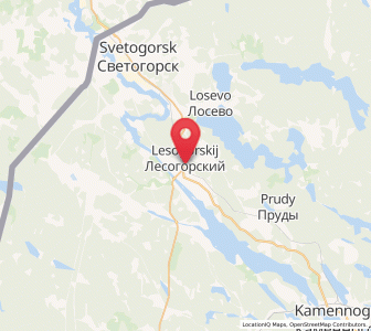 Map of Lesogorskiy, Leningradskaya Oblast'