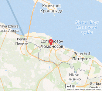 Map of Lomonossov, St.-Petersburg
