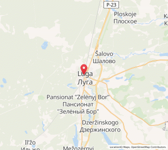Map of Louga, Leningradskaya Oblast'