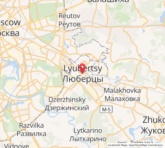 Map of Lioubertsy, Moscow Oblast