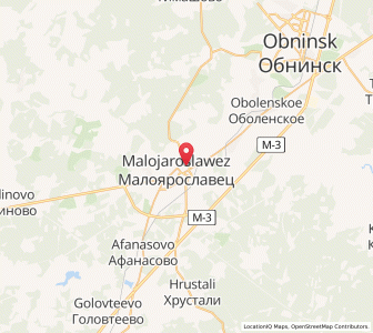 Map of Maloïaroslavets, Kaluga Oblast