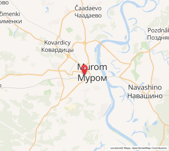 Map of Mourom, Vladimir Oblast