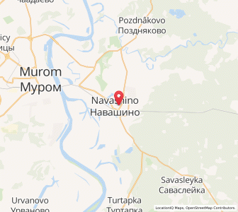Map of Navashino, Nizhny Novgorod Oblast