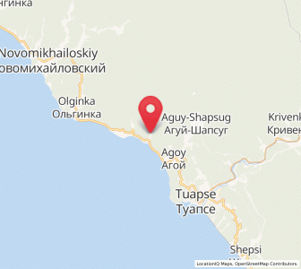 Map of Nebug, Krasnodar Krai
