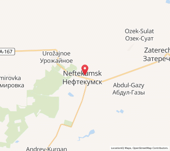 Map of Neftekoumsk, Stavropol Kray
