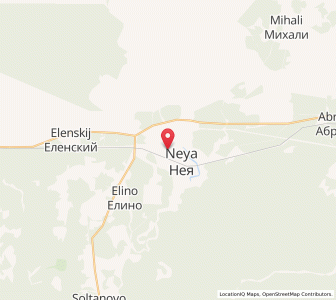 Map of Neya, Kostroma Oblast