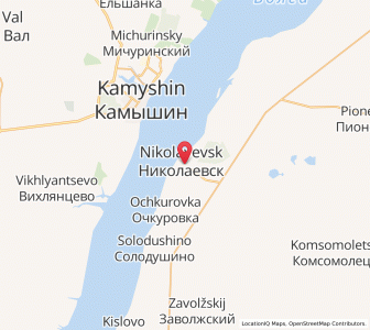 Map of Nikolayevsk, Volgograd Oblast