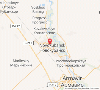 Map of Novokoubansk, Krasnodar Krai