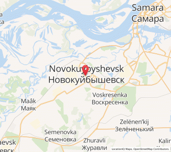 Map of Novokouïbychevsk, Samara Oblast